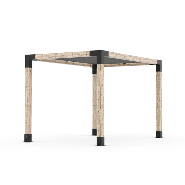 Pergola Kit With Shade Sail For 6x6 Wood Posts _8x12_graphite